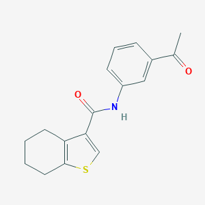 N-(3-acetylphenyl)-4,5,6,7-tetrahydro-1-benzothiophene-3-carboxamide图片
