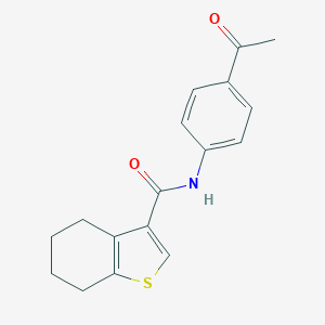 N-(4-acetylphenyl)-4,5,6,7-tetrahydro-1-benzothiophene-3-carboxamide图片