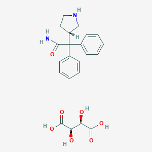 3-(S)-(+)-(1-Carbamoyl-1,1-diphenylmethyl)pyrroloidine-l-(+)-tartrate图片