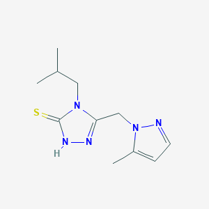 4-Isobutyl-5-(5-methyl-pyrazol-1-ylmethyl)-4H-[1,2,4]triazole-3-thiol图片