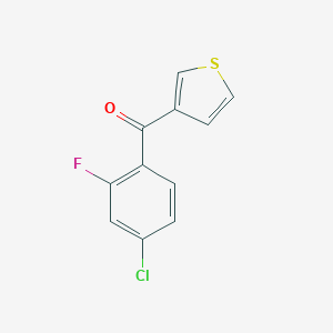 3-(4-Chloro-2-fluorobenzoyl)thiophene图片