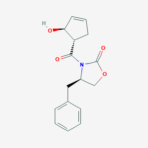 (4R)-3-[[(1S,2S)-2-Hydroxy-3-cyclopenten-1-yl]carbonyl]-4-(phenylmethyl)-2-oxazolidinone图片