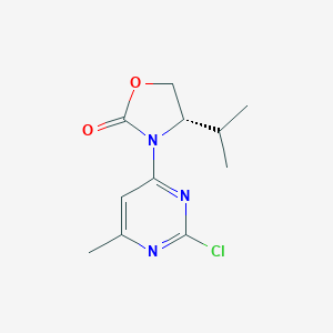 (S)-3-(2-氯-6-甲基-4-嘧啶基)-4-异丙基-2-恶唑烷酮图片
