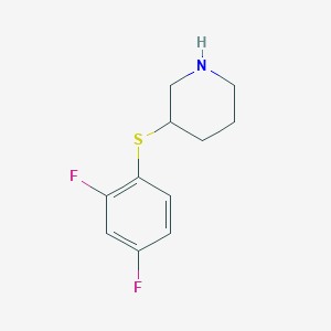 3-[(2,4-Difluorophenyl)sulfanyl]piperidine图片