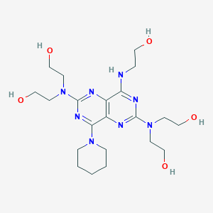 2,2',2'',2'''-[[4-[(2-Hydroxyethyl)amino]-8-(1-piperidinyl)pyrimido[5,4-d]pyrimidine-2,6-diyl]dinitrilo]tetrakisethanol(Dipyridamole Impurity)图片