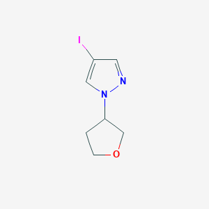 4-iodo-1-(oxolan-3-yl)-1H-pyrazole图片