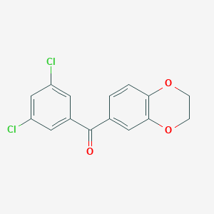 3,5-Dichloro-3',4'-(ethylenedioxy)benzophenone图片
