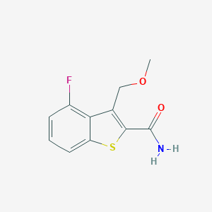 4-Fluoro-3-(methoxymethyl)-1-benzothiophene-2-carboxamide图片