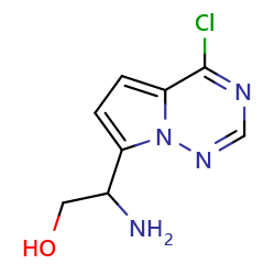 2-amino-2-{4-chloropyrrolo[2,1-f][1,2,4]triazin-7-yl}ethan-1-ol图片