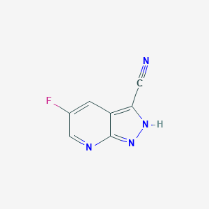 5-fluoro-1H-pyrazolo[3,4-b]pyridine-3-carbonitrile图片
