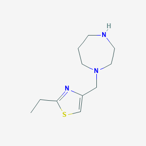 1-[(2-Ethyl-1,3-thiazol-4-yl)methyl]-1,4-diazepane图片