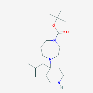 tert-butyl 4-[4-(2-methylpropyl)piperidin-4-yl]-1,4-diazepane-1-carboxylate图片