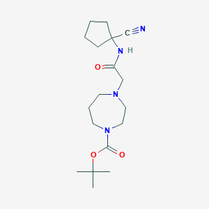 4-[(1-Cyanocyclopentylcarbamoyl)-methyl]-[1,4]diazepane-1-carboxylic acid tert-butyl ester图片
