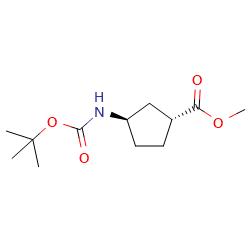 Methyl(1R,3R)-3-{[(tert-butoxy)carbonyl]amino}cyclopentane-1-carboxylate图片