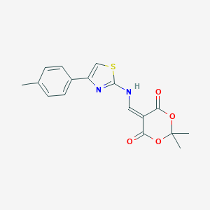 2,2-dimethyl-5-(((4-(4-methylphenyl)(2,5-thiazolyl))amino)methylene)-1,3-dioxane-4,6-dione图片