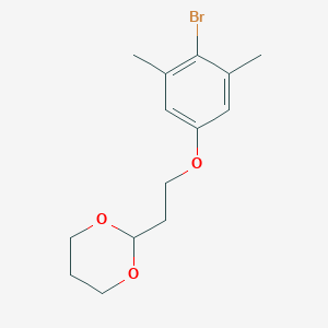 2-[2-(4-Bromo-3,5-dimethyl-phenoxy)ethyl]-1,3-dioxane图片