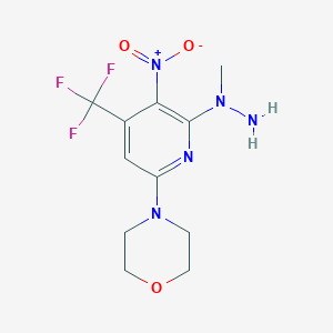 4-[6-(1-Methylhydrazinyl)-5-nitro-4-(trifluoromethyl)pyridin-2-yl]morpholine图片