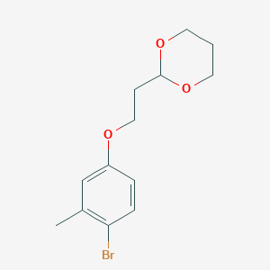 2-[2-(4-Bromo-3-methyl-phenoxy)ethyl]-1,3-dioxane图片