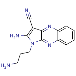 2-amino-1-(3-aminopropyl)-1H-pyrrolo[2,3-b]quinoxaline-3-carbonitrile图片