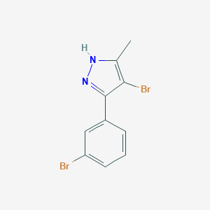4-Bromo-3-(3-bromophenyl)-5-methyl-1H-pyrazole图片