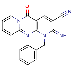 7-benzyl-6-imino-2-oxo-1,7,9-triazatricyclo[8,4,0,03,?]tetradeca-3(8),4,9,11,13-pentaene-5-carbonitrile图片