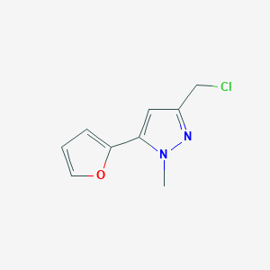 3-(chloromethyl)-5-(2-furyl)-1-methyl-1H-pyrazole图片