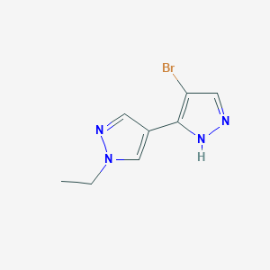 4-bromo-1'-ethyl-1H,1'H-3,4'-bipyrazole图片