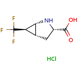 rel-(1R,3S,5R,6R)-6-(trifluoromethyl)-2-azabicyclo[3,1,0]hexane-3-carboxylicacidhydrochloride图片