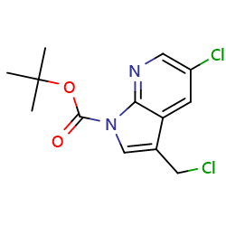 tert-butyl5-chloro-3-(chloromethyl)-1H-pyrrolo[2,3-b]pyridine-1-carboxylate图片