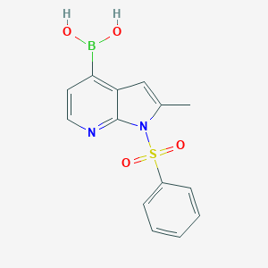 B-[2-methyl-1-(phenylsulfonyl)-1H-pyrrolo[2,3-b]pyridin-4-yl]boronicacid图片