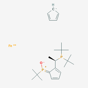 (S,Rp,SSPO)-1-苯基膦基)-2-[1-(叔丁基膦基)乙基]-二茂铁,97%图片