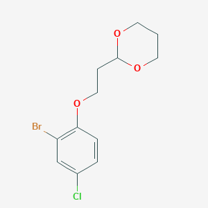 2-[2-(2-Bromo-4-chloro-phenoxy)ethyl]-1,3-dioxaneͼƬ