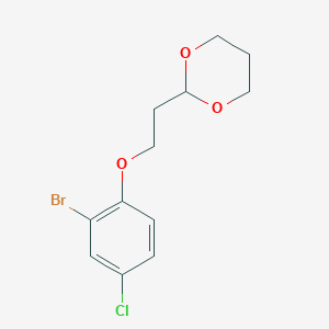 2-[2-(2-Bromo-4-chloro-phenoxy)ethyl]-1,3-dioxane图片