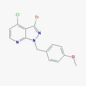 3-Bromo-4-chloro-1-[(4-methoxyphenyl)methyl]-1H-pyrazolo[3,4-b]pyridine图片