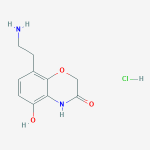 8-(2-aminoethyl)-5-hydroxy-3,4-dihydro-2H-1,4-benzoxazin-3-onehydrochloride图片