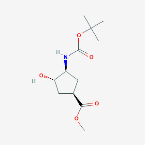 (1S,2S,4R)-N-Boc-1-amino-2-hydroxycyclopentane-4-carboxylicacidmethylester图片