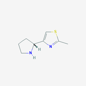 2-methyl-4-[(2R)-pyrrolidin-2-yl]-1,3-thiazole图片