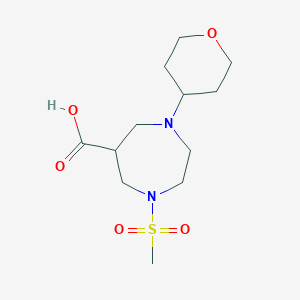 1-Methanesulfonyl-4-(tetrahydro-pyran-4-yl)-[1,4]diazepane-6-carboxylic acid图片
