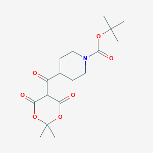 1-BOC-4-(2,2-Dimethyl-4,6-dioxo-[1,3]dioxane-5-carbonyl)piperidineͼƬ