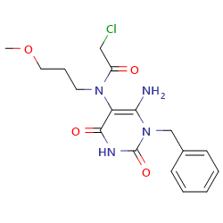 N-(6-amino-1-benzyl-2,4-dioxo-1,2,3,4-tetrahydropyrimidin-5-yl)-2-chloro-N-(3-methoxypropyl)acetamide图片