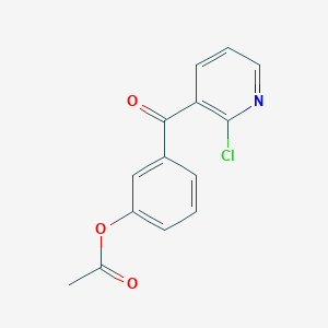 3-(3-Acetoxybenzoyl)-2-chloropyridine图片