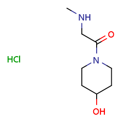 1-(4-hydroxypiperidin-1-yl)-2-(methylamino)ethan-1-onehydrochloride图片