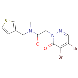 2-(4,5-dibromo-6-oxo-1,6-dihydropyridazin-1-yl)-N-methyl-N-[(thiophen-3-yl)methyl]acetamide图片