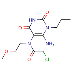 N-(6-amino-2,4-dioxo-1-propyl-1,2,3,4-tetrahydropyrimidin-5-yl)-2-chloro-N-(2-methoxyethyl)acetamide图片