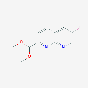 2-(Dimethoxymethyl)-6-fluoro-1,8-naphthyridine图片