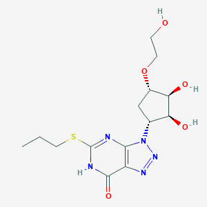 3-[(1R,2S,3S,4S)-2,3-Dihydroxy-4-(2-hydroxyethoxy)cyclopentyl]-3,6-dihydro-5-(propylthio)-7H-1,2,3-triazolo[4,5-d]pyrimidin-7-one图片