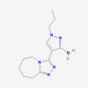 1-propyl-4-(6,7,8,9-tetrahydro-5H-[1,2,4]triazolo[4,3-a]azepin-3-yl)-1H-pyrazol-3-amine图片