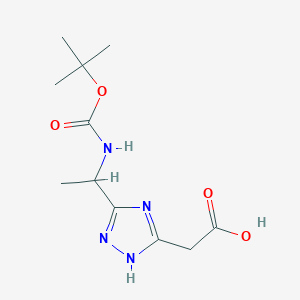 (5-{1-[(tert-butoxycarbonyl)amino]ethyl}-4H-1,2,4-triazol-3-yl)acetic acid图片
