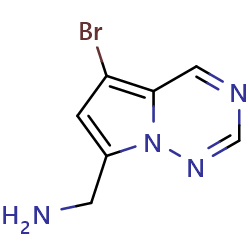 1-{5-bromopyrrolo[2,1-f][1,2,4]triazin-7-yl}methanamine图片