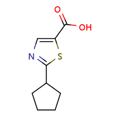 2-cyclopentyl-1,3-thiazole-5-carboxylicacid图片